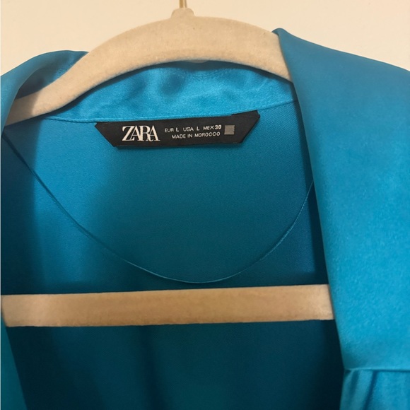 Zara Satin Effect Wrap Dress - Picture 3 of 5